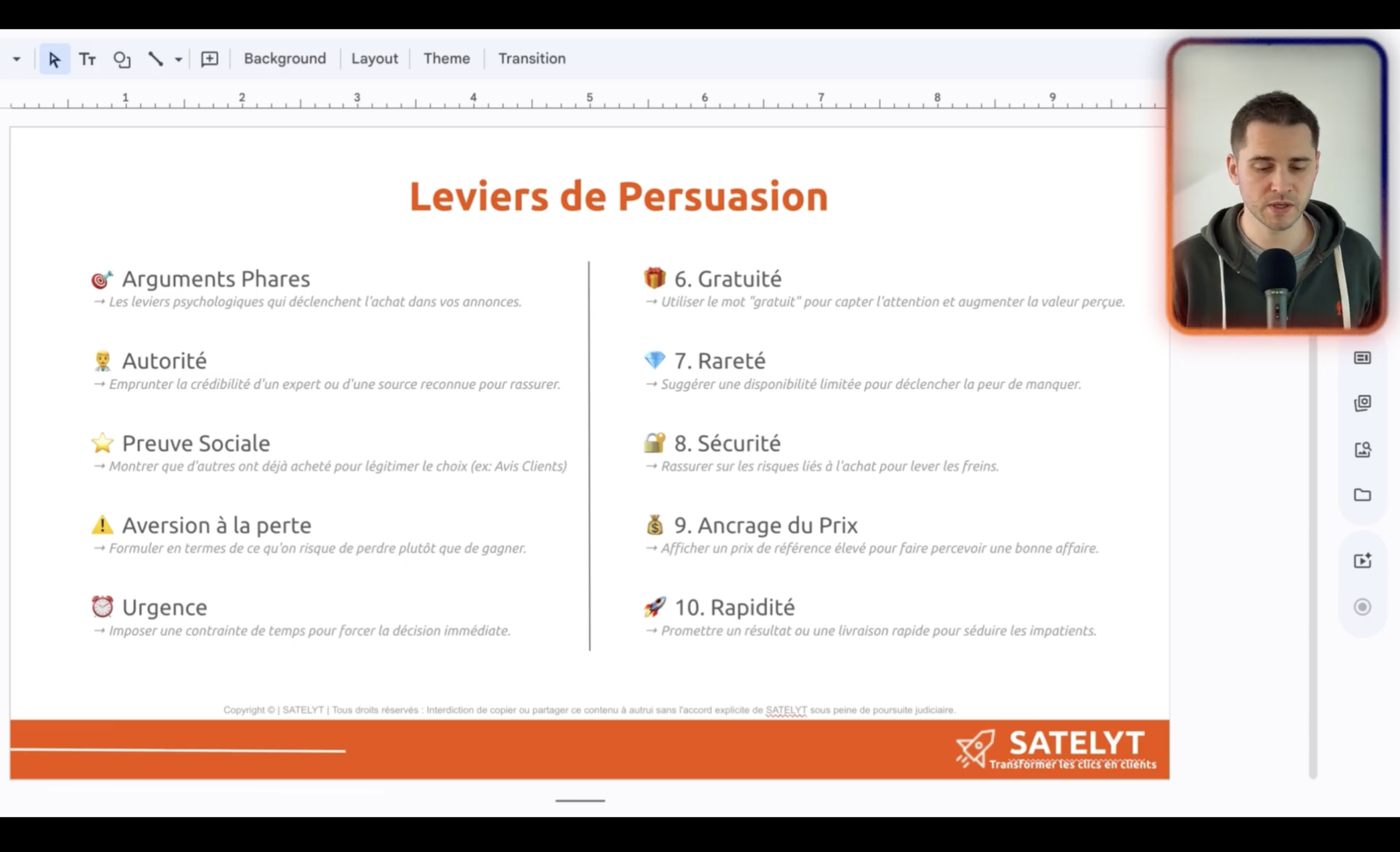 leviers persuasion Google Ads annonces