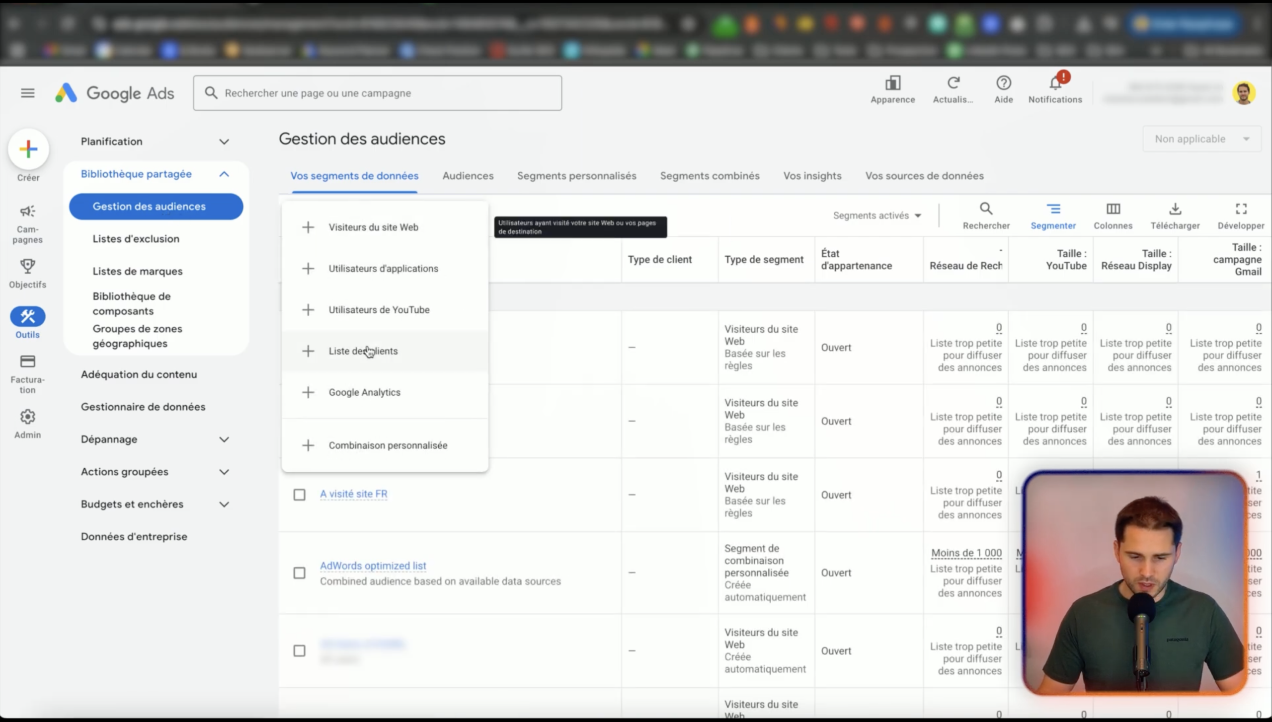 Importer Liste de Clients Google Ads