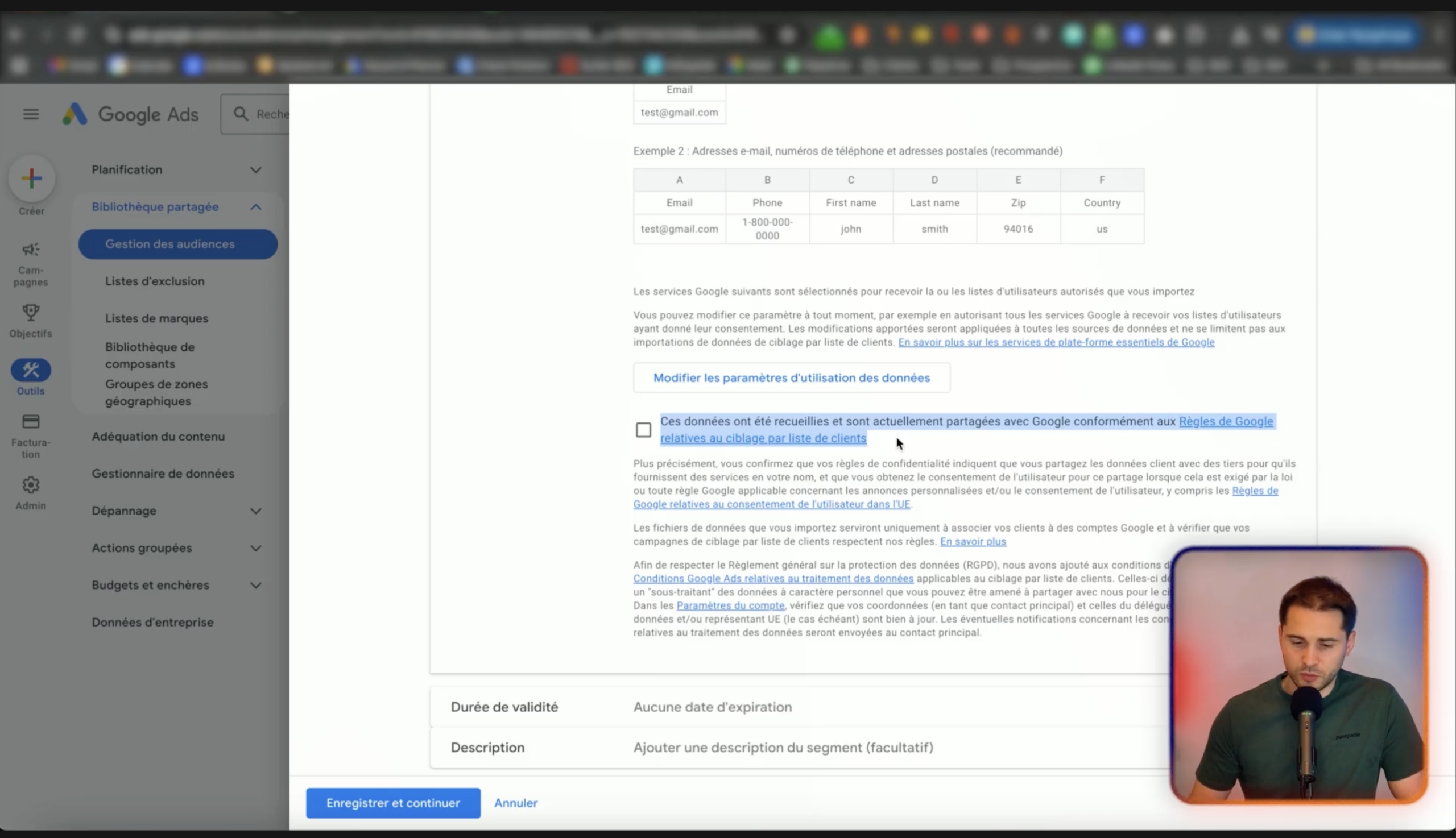 uploader clients dans Google Ads campagne ROAS