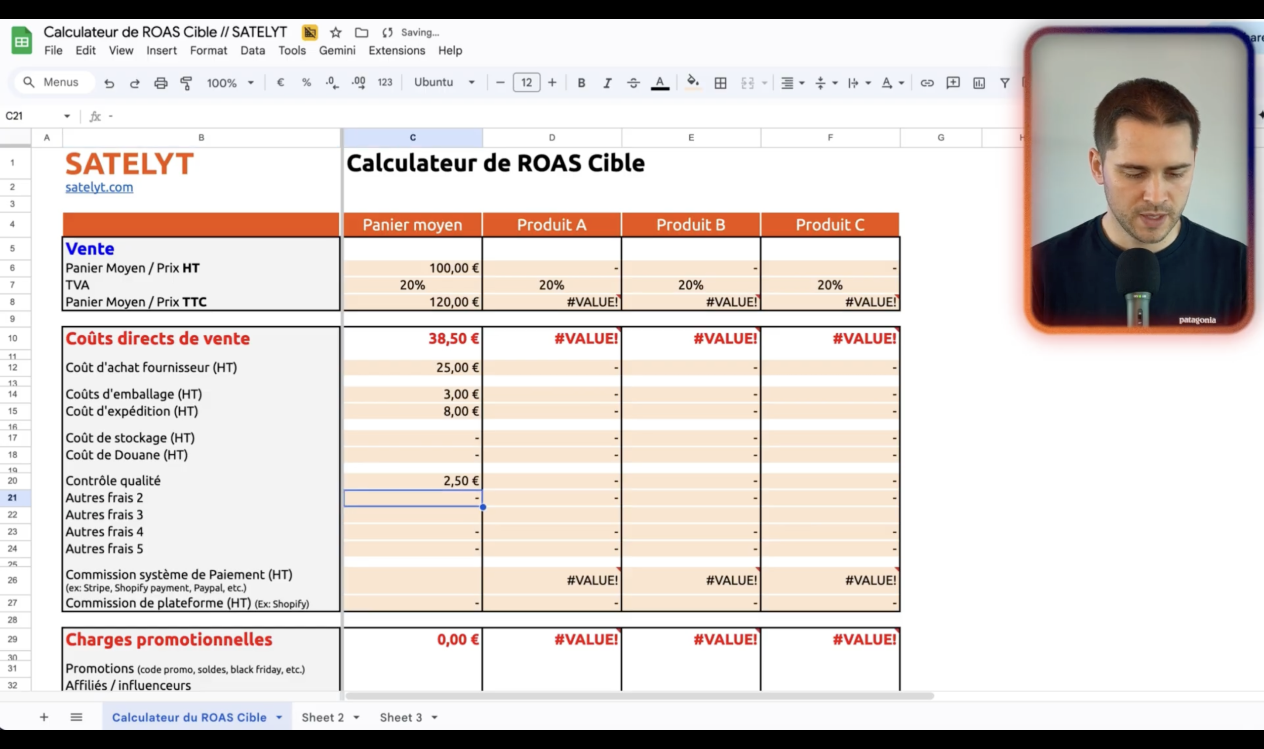 calculer ROAS cible ecommerce agence