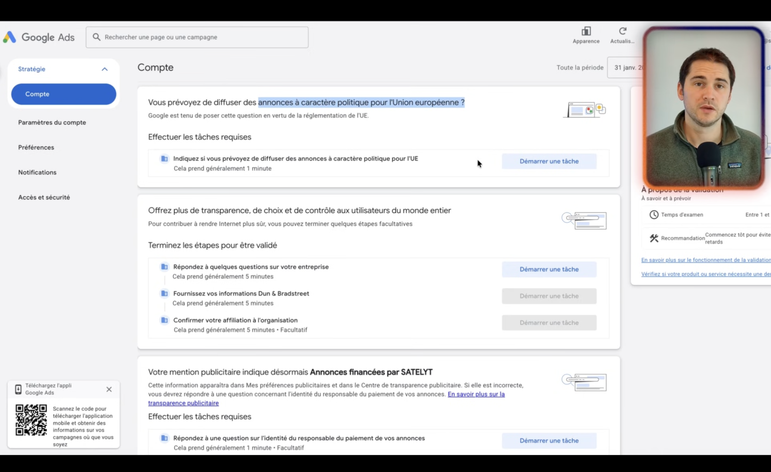 configurer facturation compte Google Ads